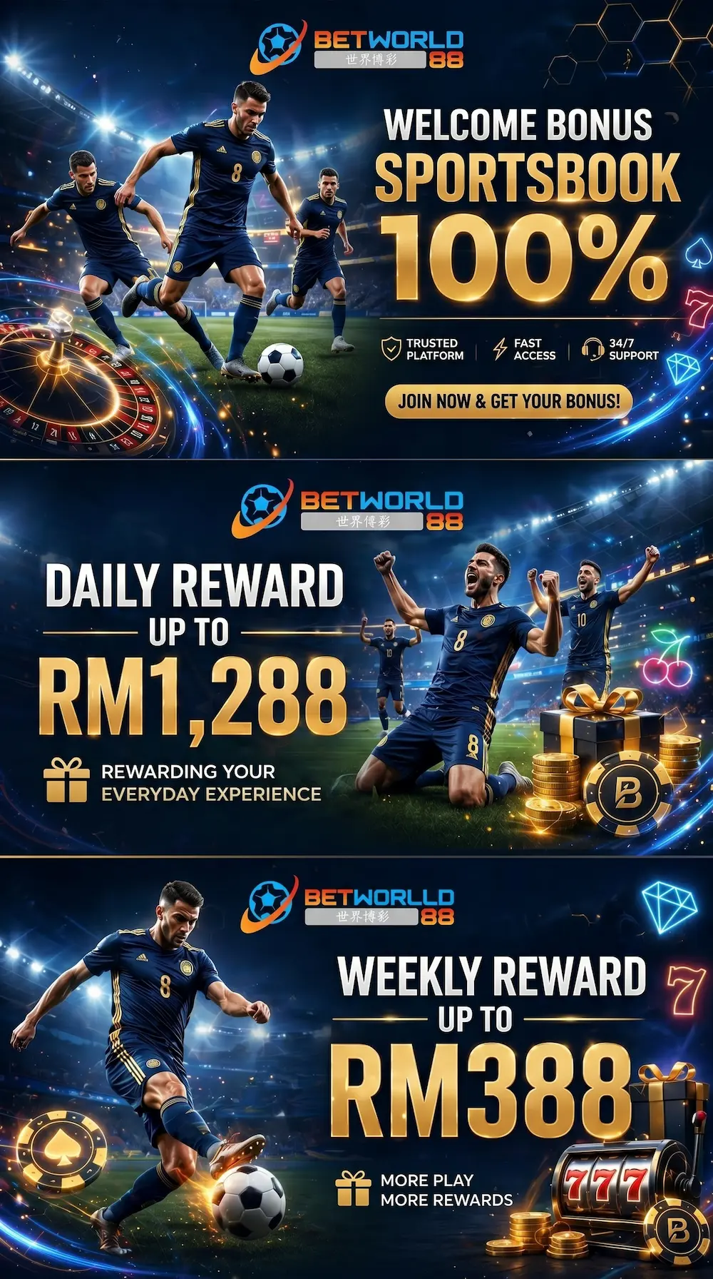 BETWORLD88 competitive sports and gambling platform in Malaysia